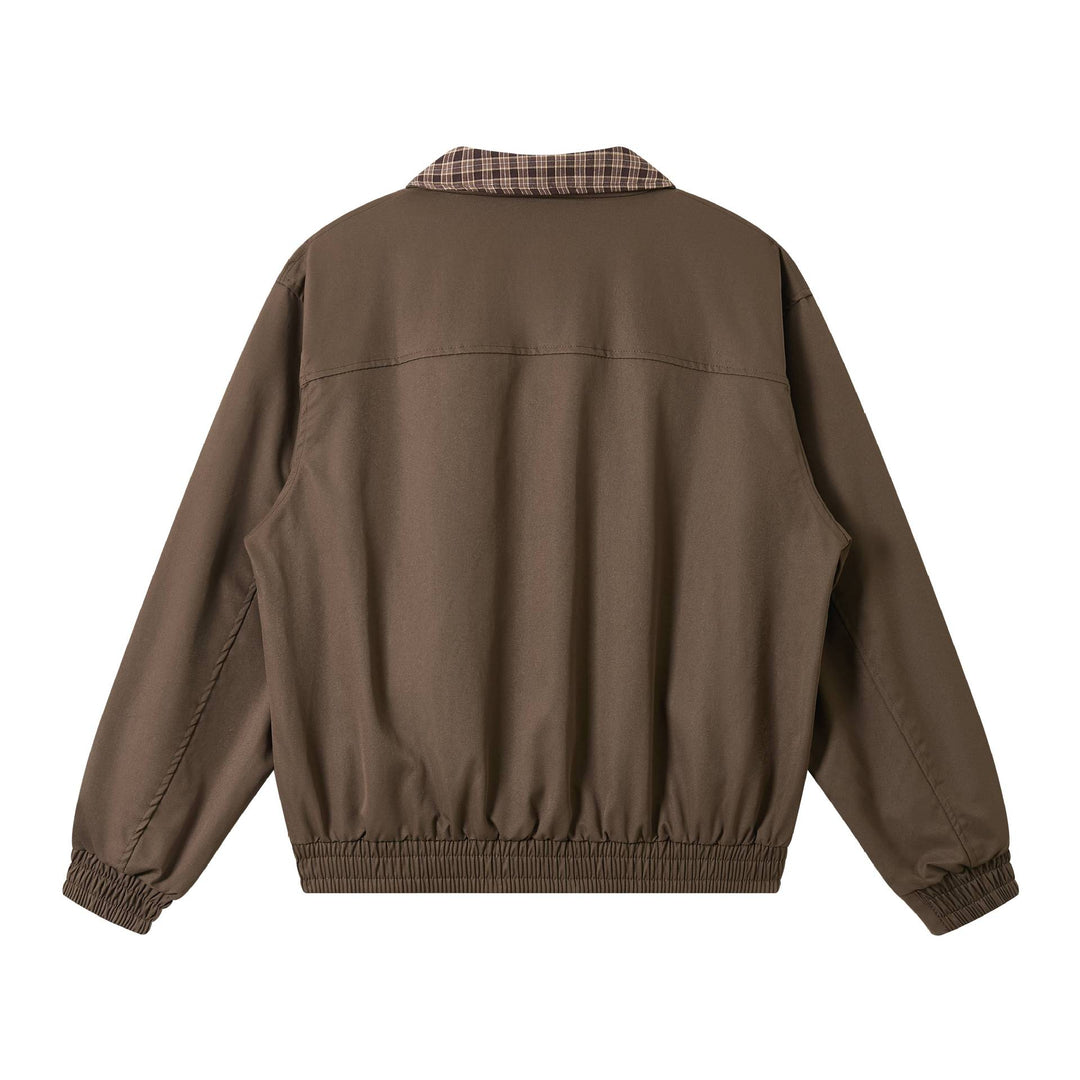Herren Oversize‑Blousonjacke mit Karokragen und aufgesetzten Pattentaschen Drune