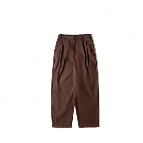 Damen Weite Highwaist-Hose mit Bundfalten, verkürztem Saum und tapered Schnitt Drune