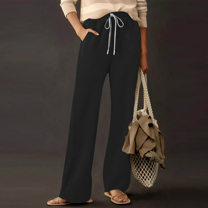 Damen weite Sweathose mit verstellbarem Bund und praktischen Taschen Drune