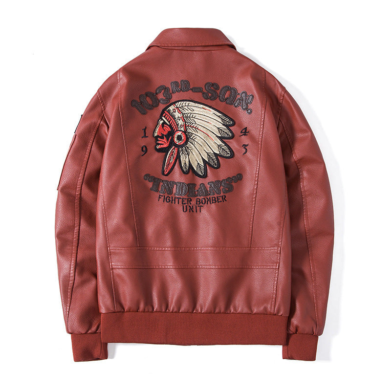 Herren Modische Bomberjacke mit bestickten Details Drune