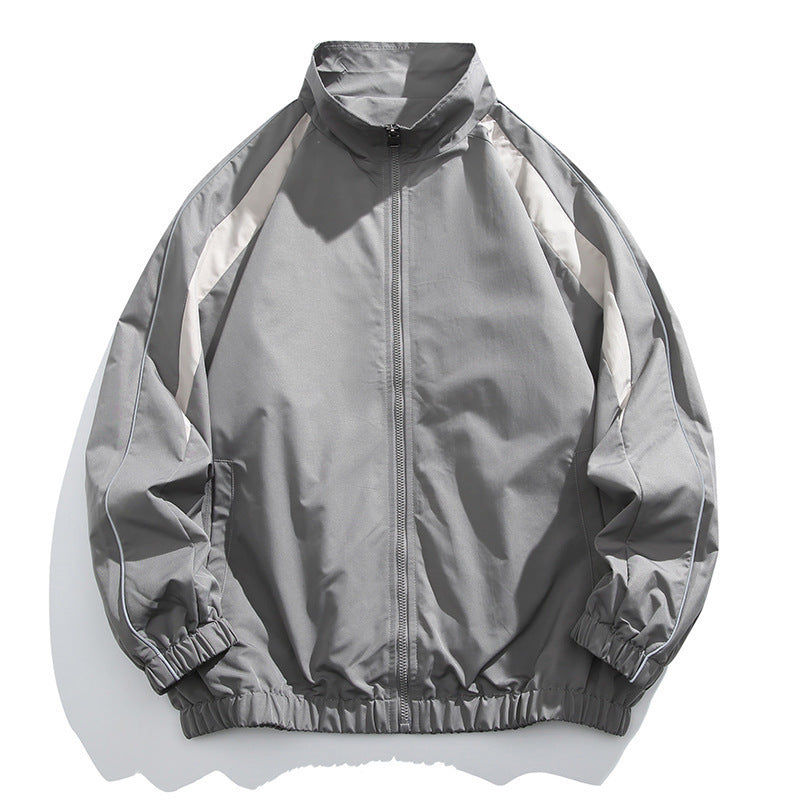 Herren Sportliche Übergangsjacke mit hohem Kragen und elastischer Taille Drune