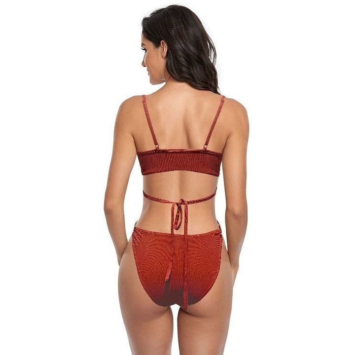 Damen Bikiniset mit stylischem Cut-Out-Design und goldenen Akzenten Drune