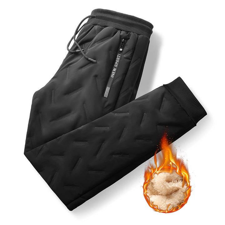 Herren Thermo-Stepp-Jogginghose mit wärmender Sherpa‑Fütterung Drune
