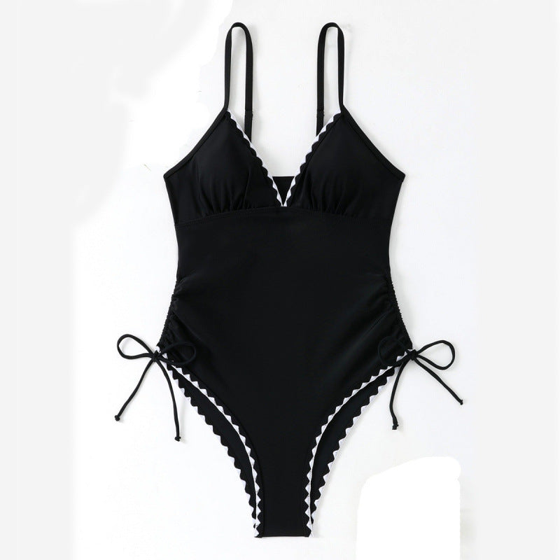 Damen Eleganter und femininer Badeanzug mit verstellbaren Trägern Drune