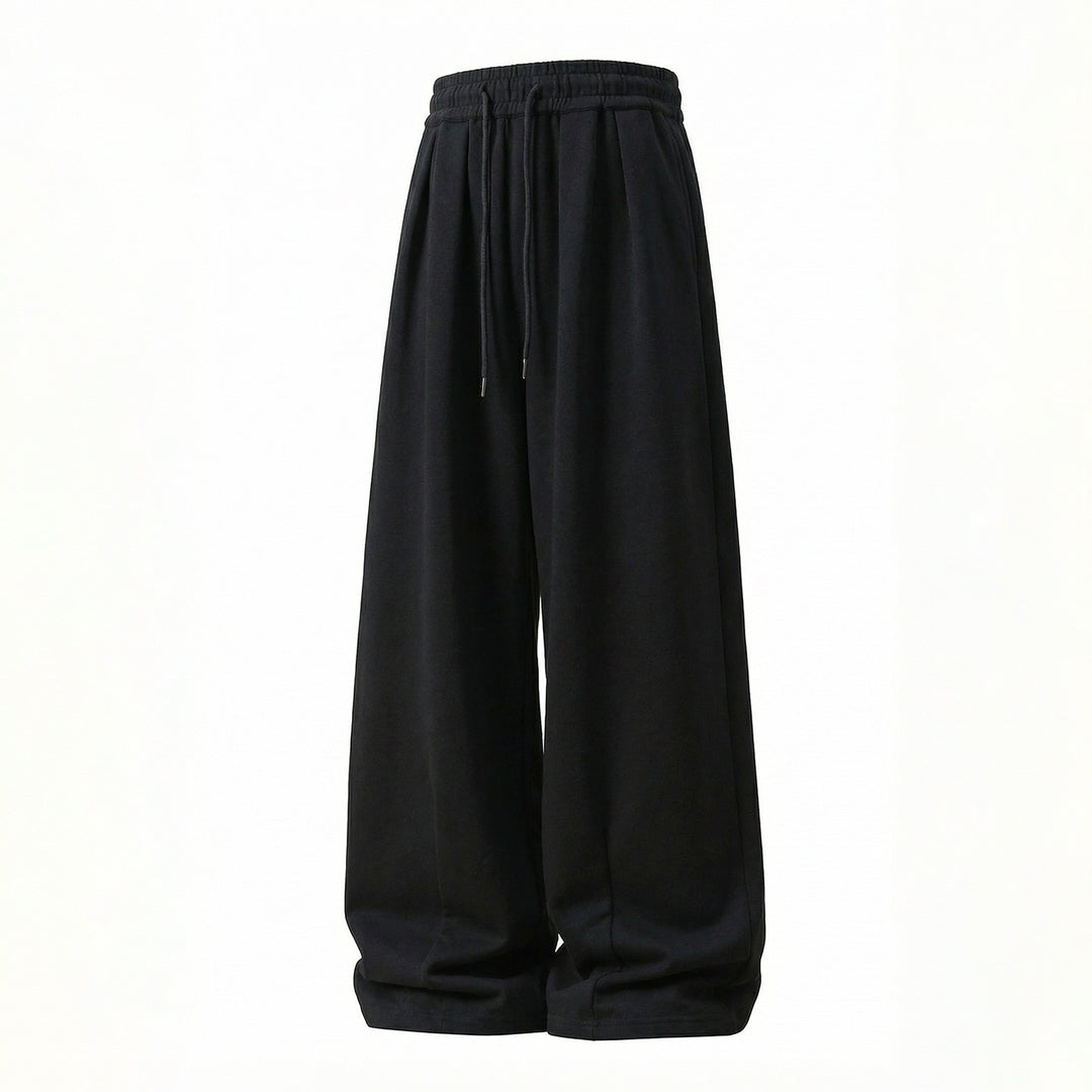 Damen Ultraweite Sweathose im Palazzo‑Schnitt mit Kellerfaltenbund und Kordelzug Drune