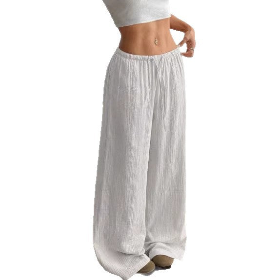 Damen weite, glänzende Palazzo-Hose Drune