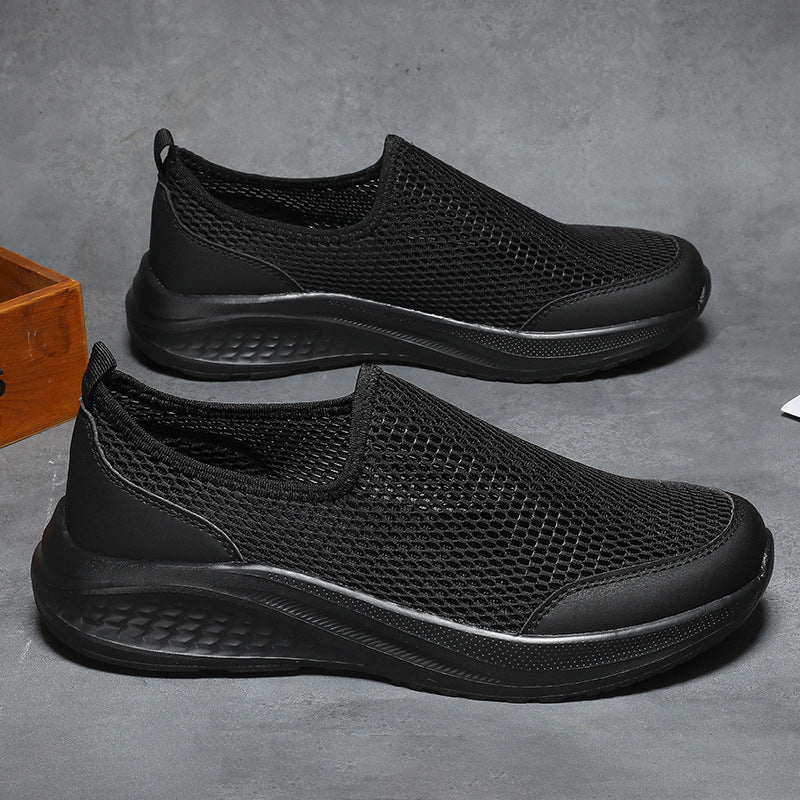 Unisex nan leichter Schlupf-Sneaker mit dreidimensionaler Netzstruktur, ergonomischer Dämpfung und Fersenlasche Drune