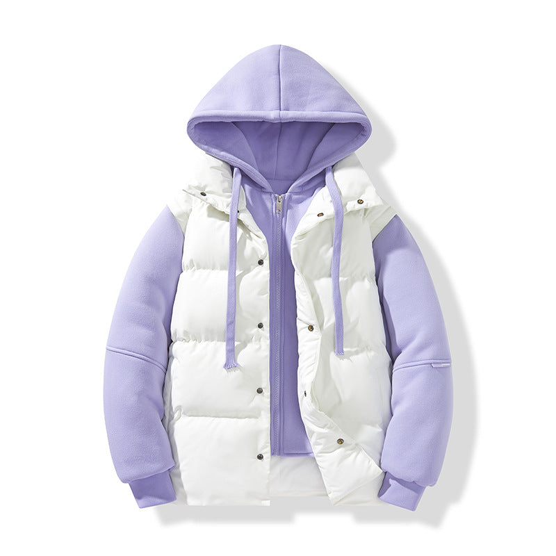 Herren Hybrid-Steppjacke mit integrierter Kapuzen-Fleeceinnenschicht Drune