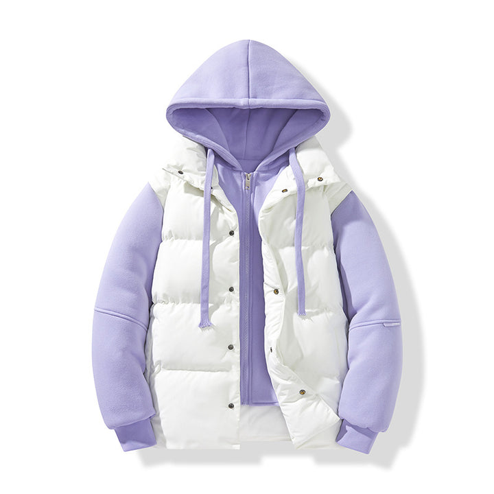 Herren Hybrid-Steppjacke mit integrierter Kapuzen-Fleeceinnenschicht Drune