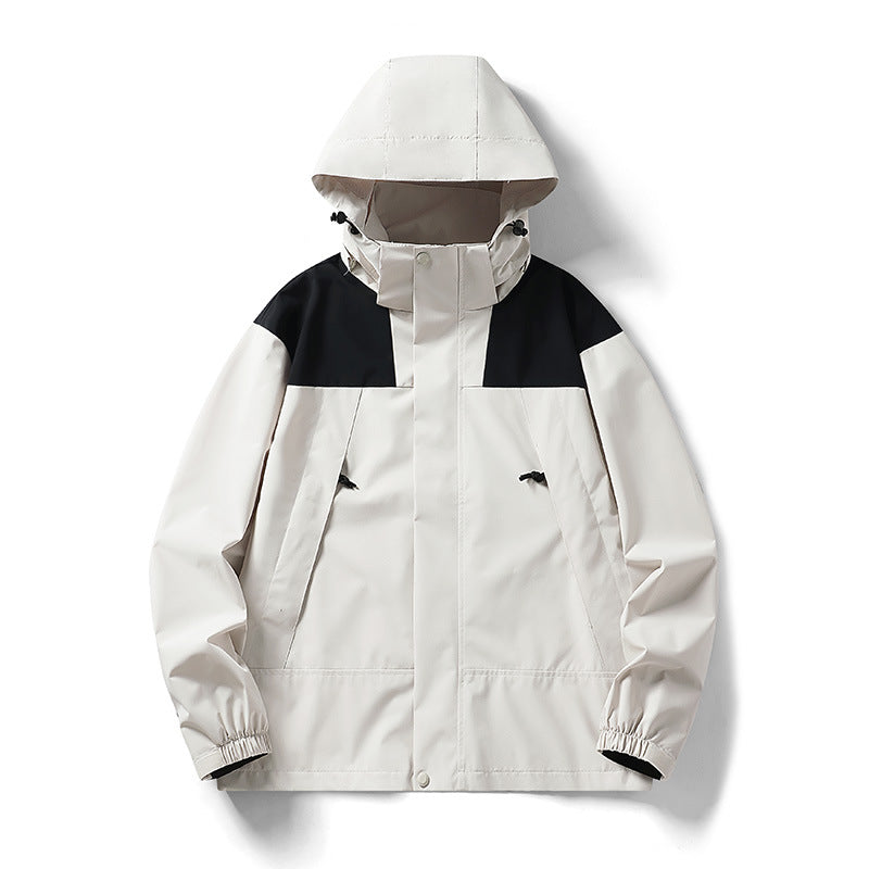 Herren Wetterfeste Übergangsjacke mit Kapuze Drune