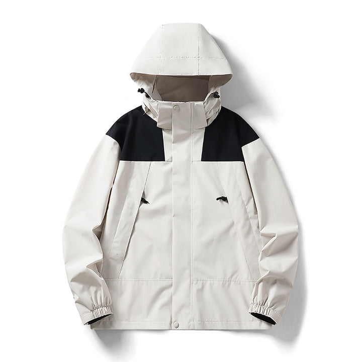 Herren Wetterfeste Übergangsjacke mit Kapuze Drune