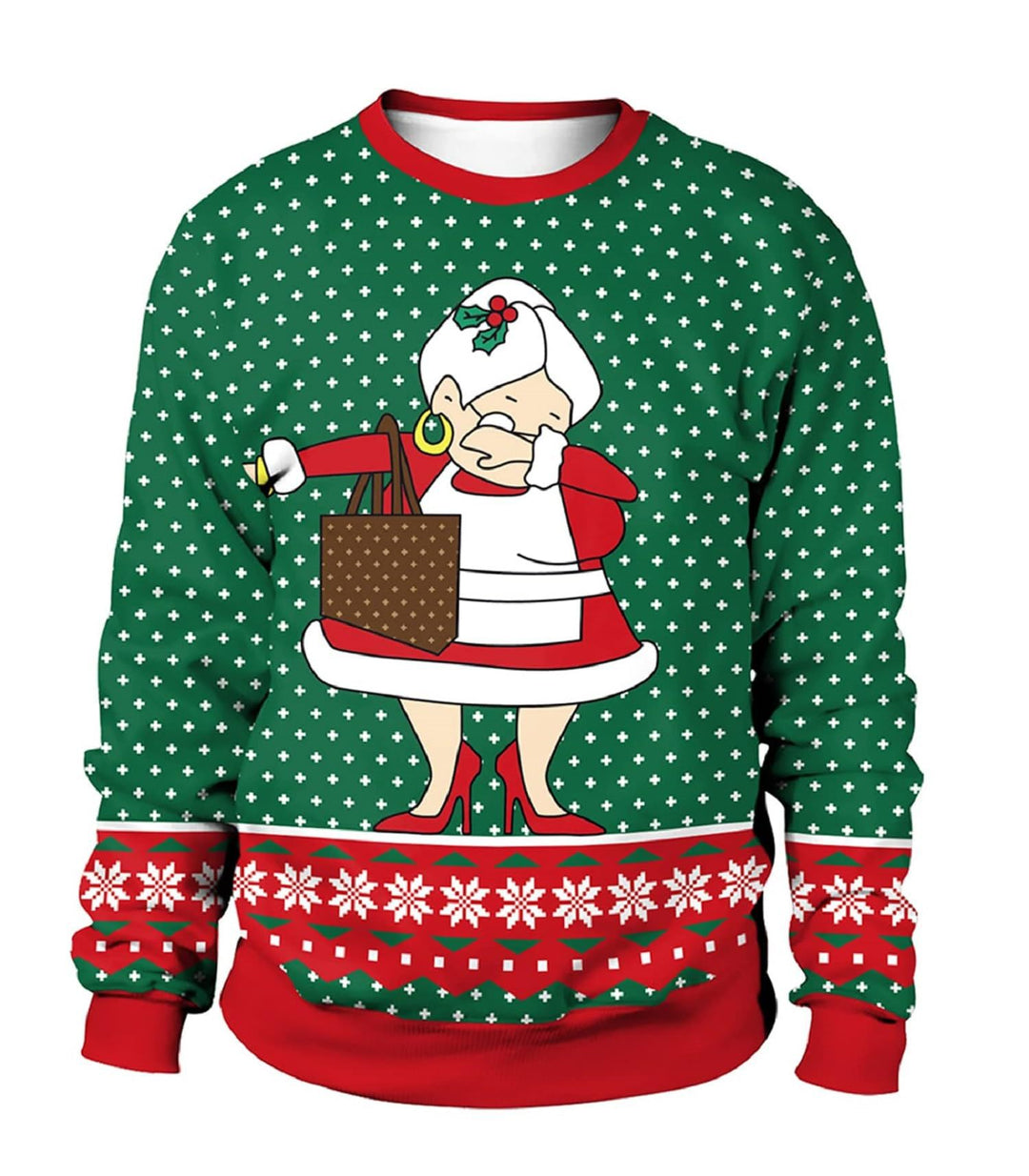 Damen Lustiger Weihnachts-Sweatshirt mit einzigartigem Rentier-Motiv Drune