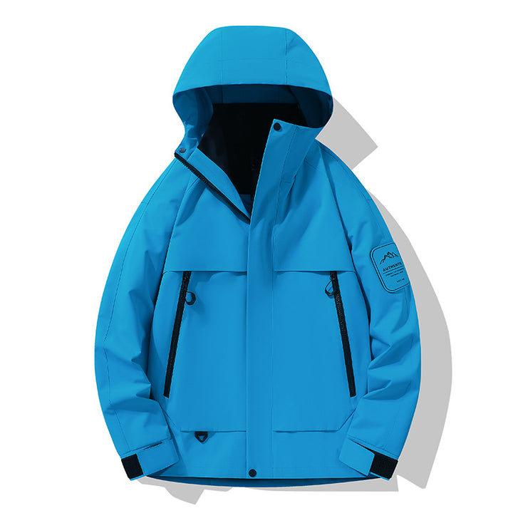 Herren multifunktionale Wasserfeste Softshell-Regenjacke mit abnehmbarer Fleece-Innenjacke Drune