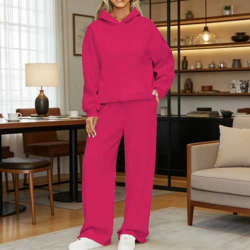 Damen nan kuscheliges Oversize Hoodie und weite Jogginghose Set Drune