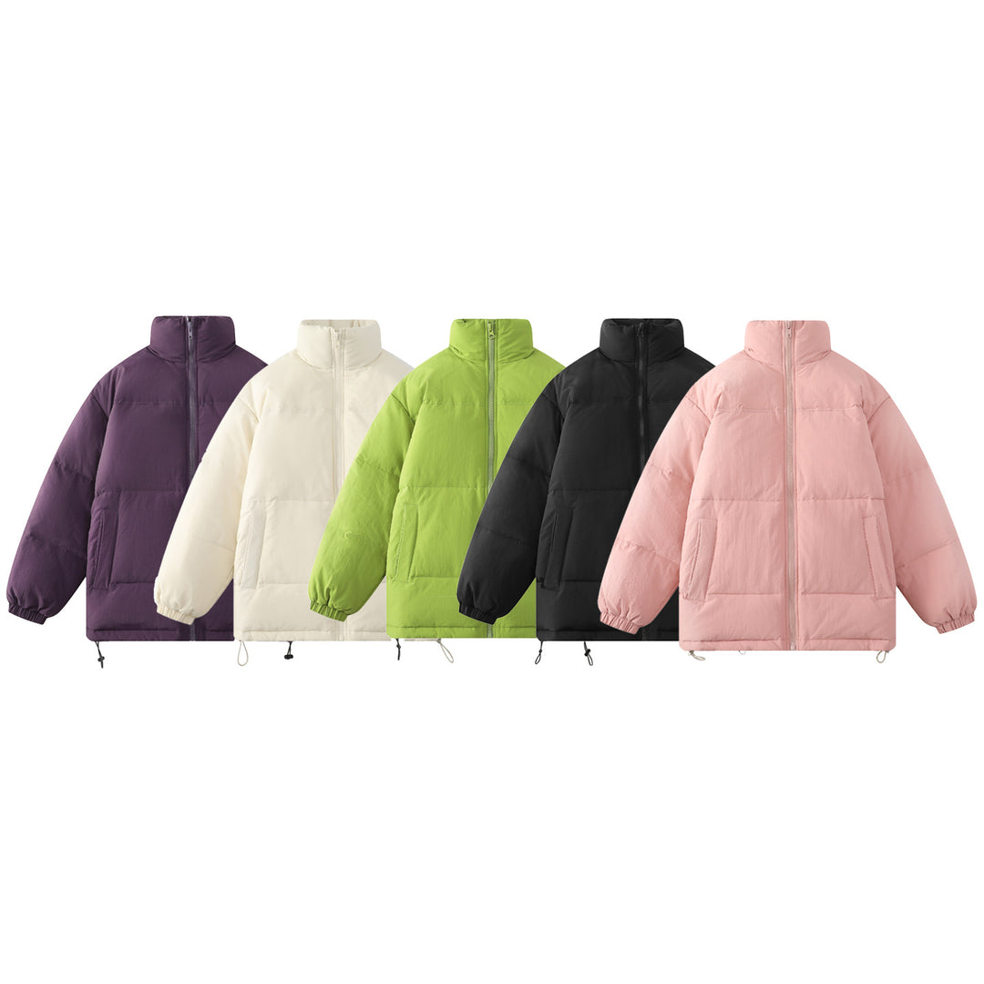 Unisex Oversize Steppjacke mit hohem Kragen und Kordelzug Drune