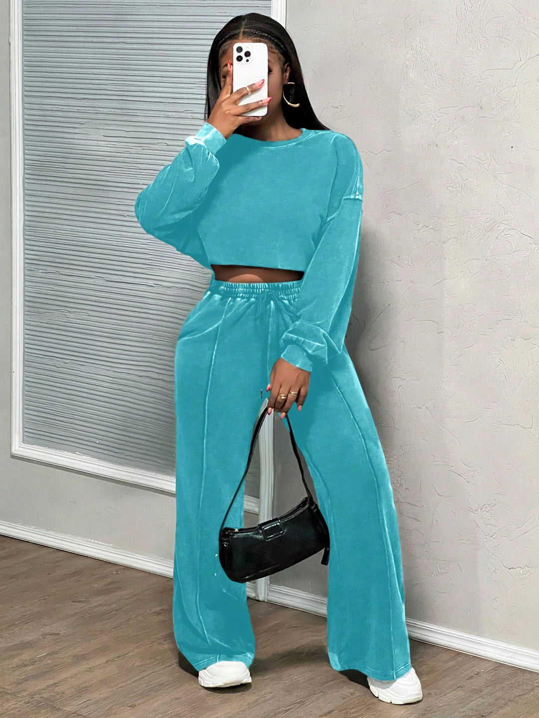 Damen trendiges und lässiges Set mit weitem Schnitt Drune
