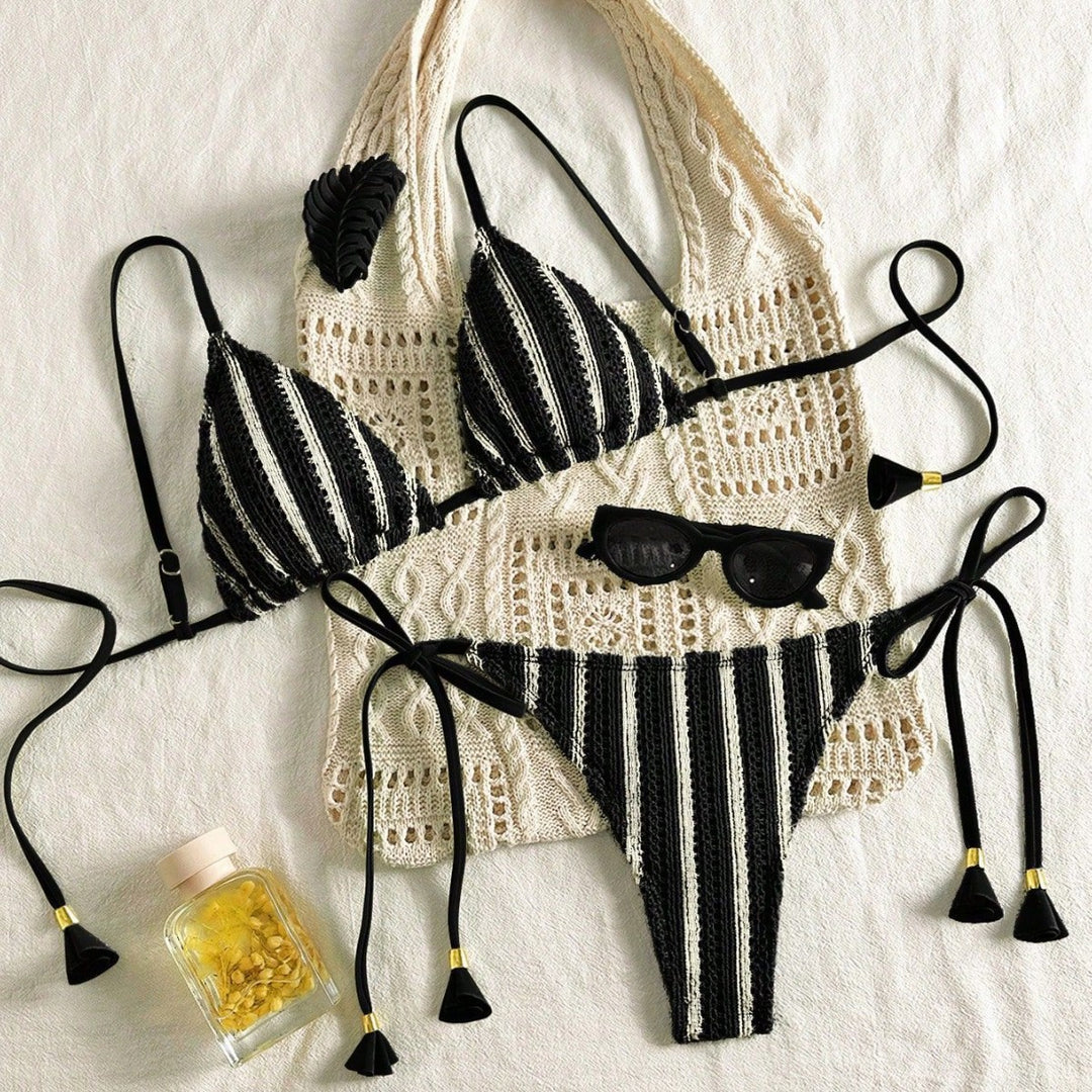 Damen Strappy Bikiniset mit verstellbaren Trägern Drune