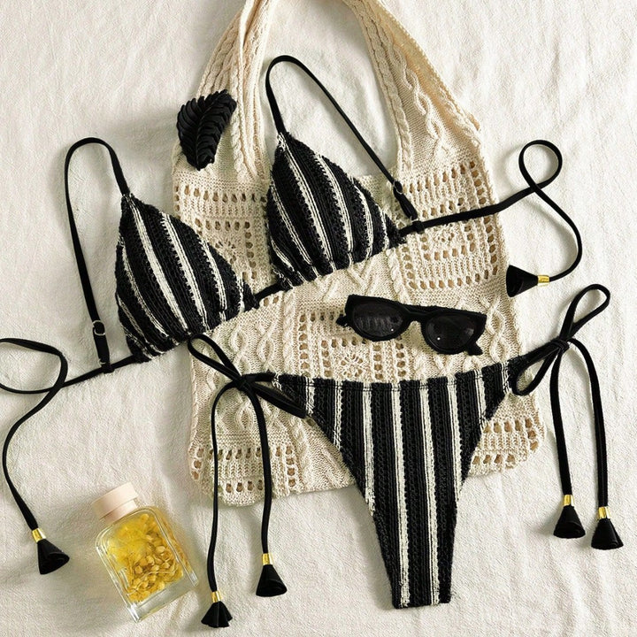 Damen Strappy Bikiniset mit verstellbaren Trägern Drune
