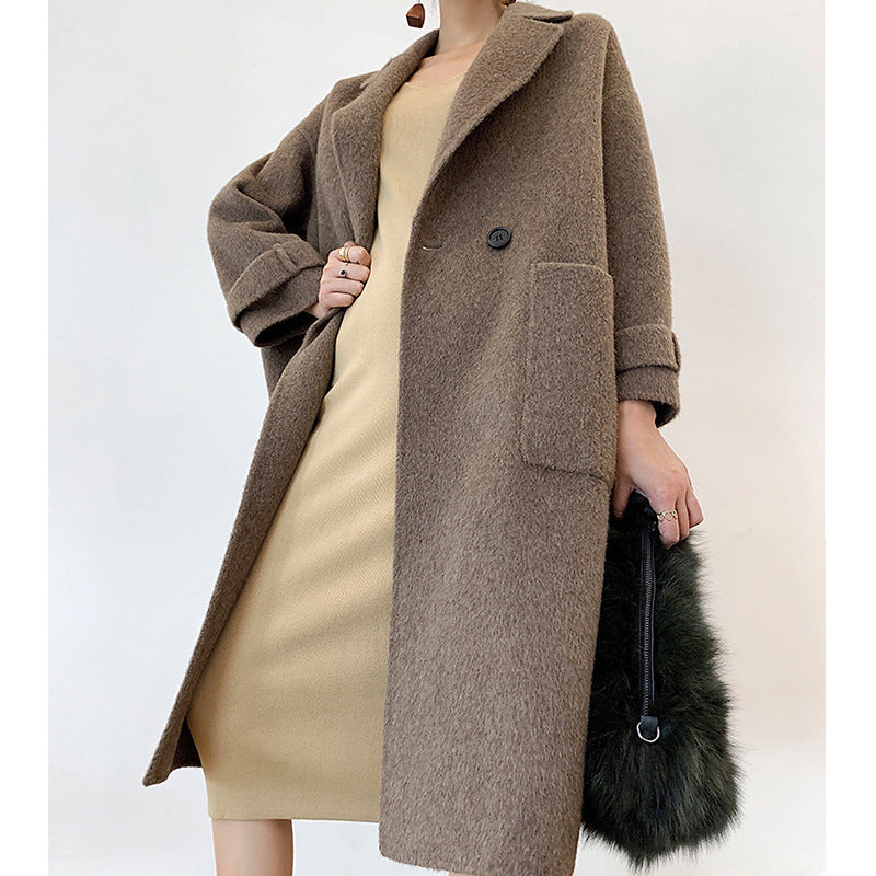 Damen Eleganter und bequemer Wollmantel Drune