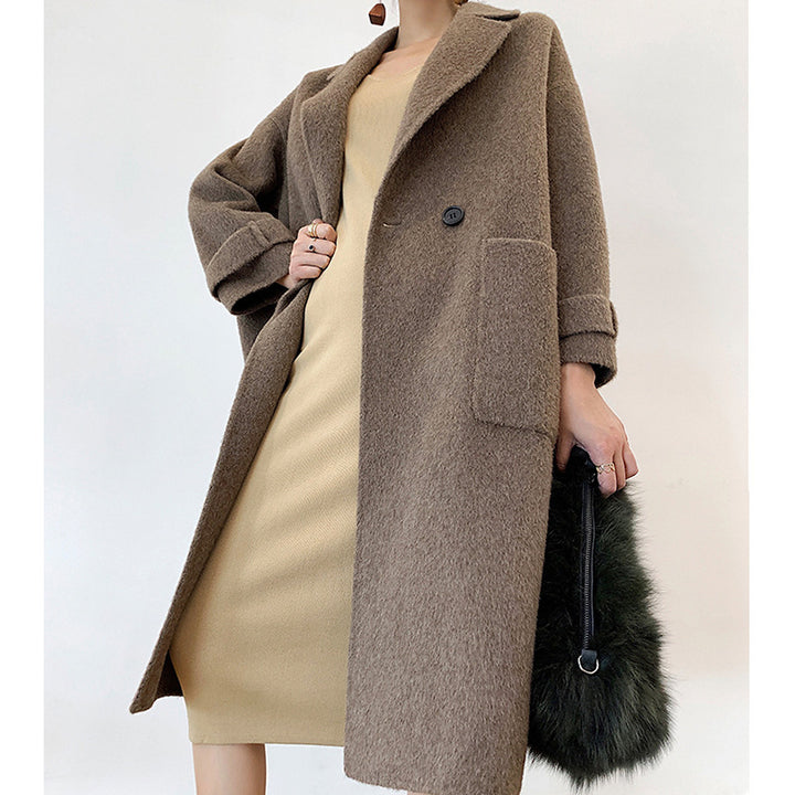 Damen Eleganter und bequemer Wollmantel Drune