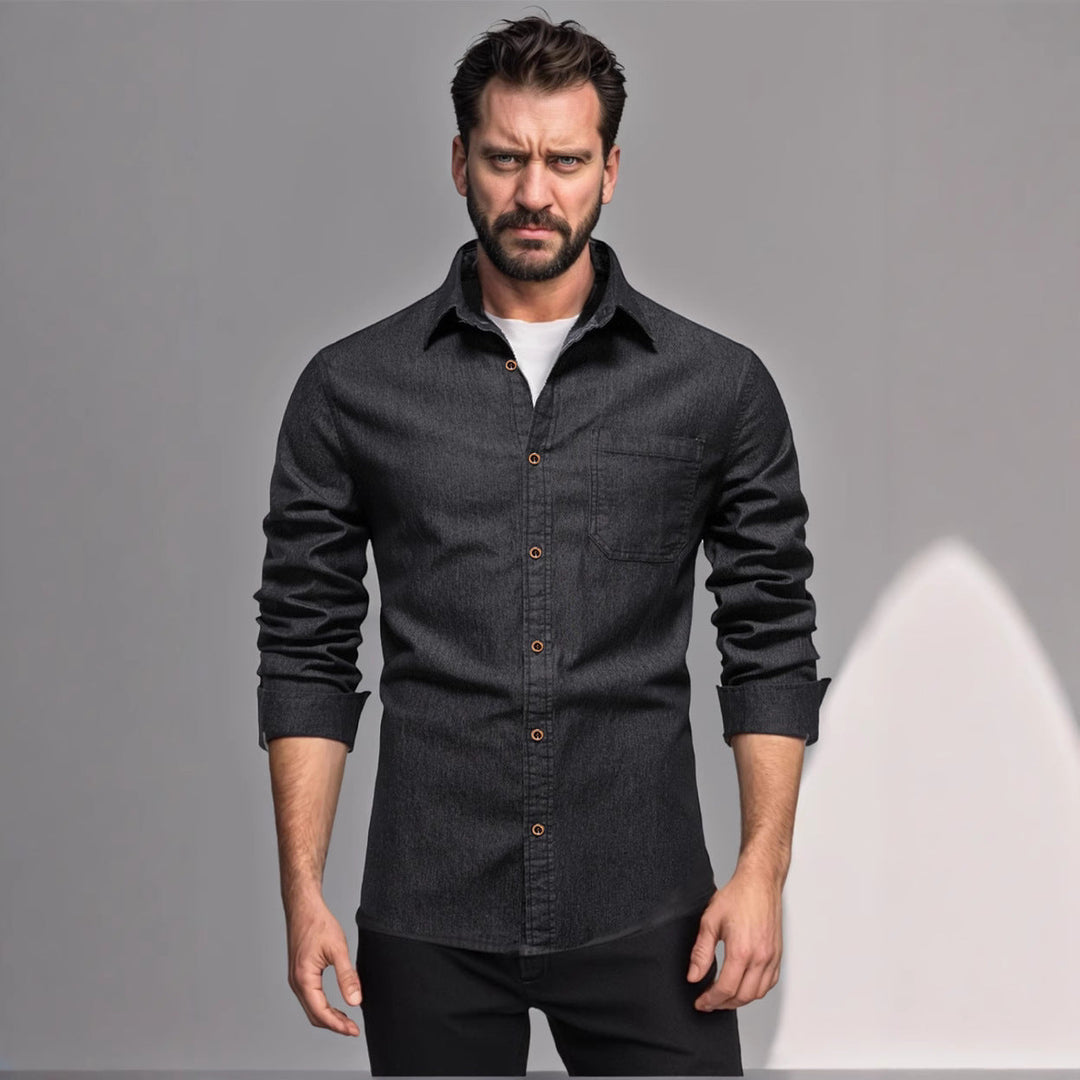 Herren Denim Hemd Drune