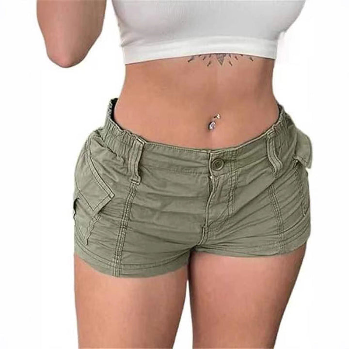 Damen bequeme Cargo-Shorts mit elastischem Bund und praktischen Taschen Drune