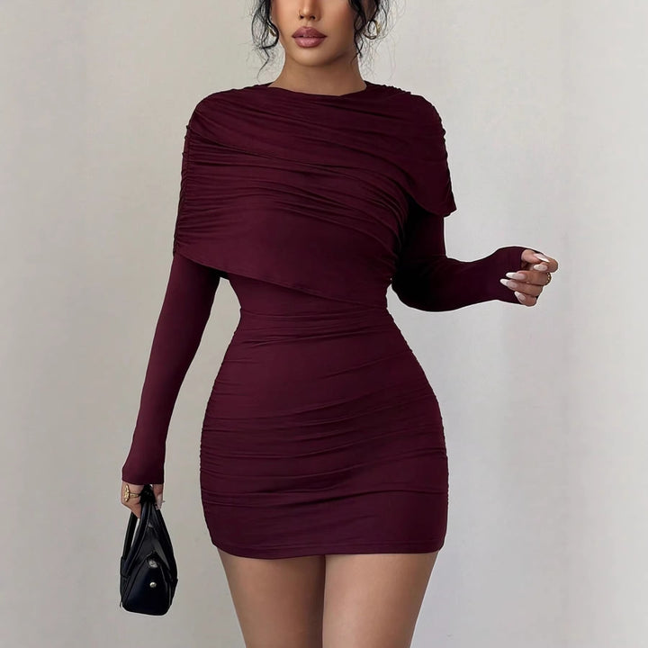 Damen Figurbetontes Wickelkleid Drune