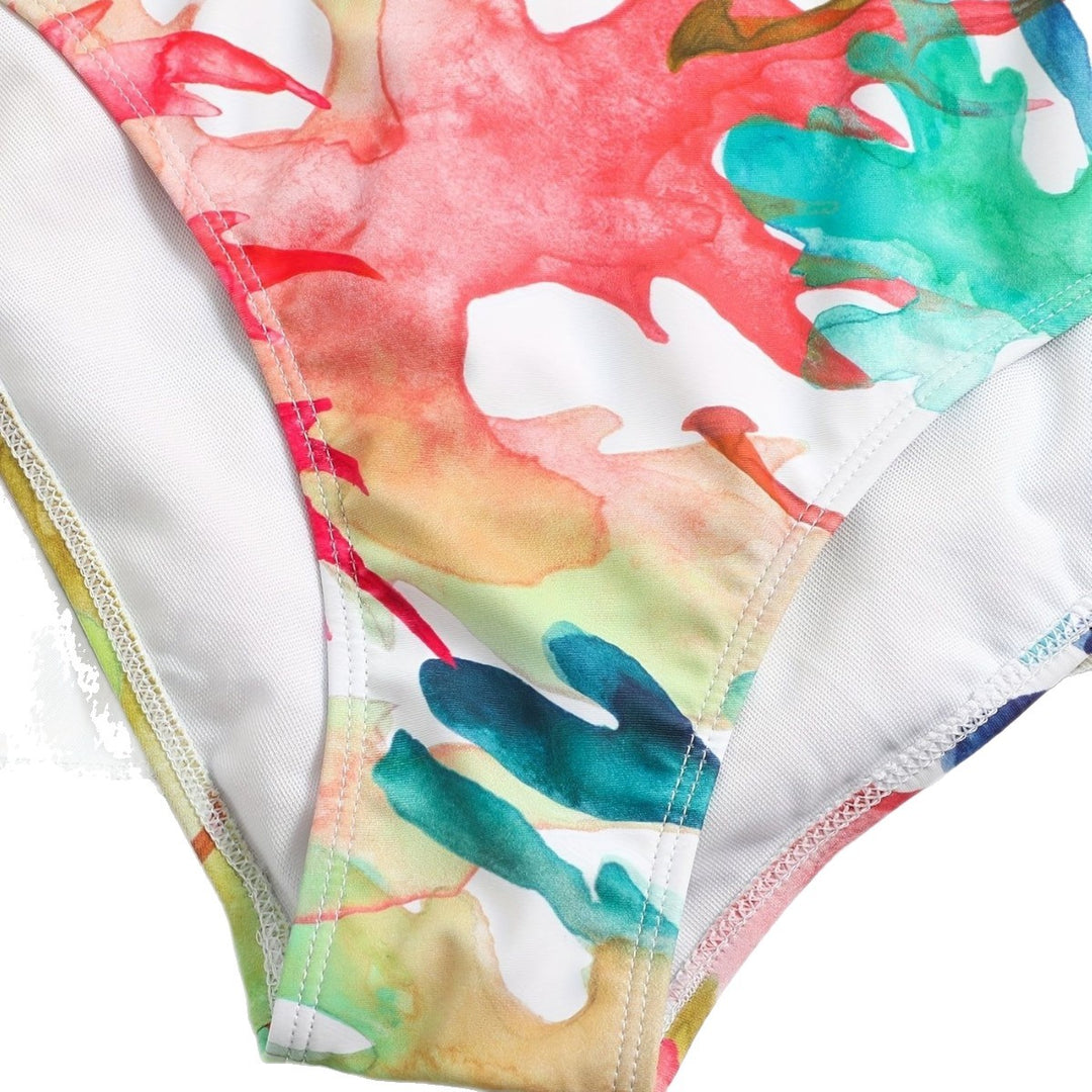 Damen Bikini-Set mit fließendem Rock und verspieltem Print Drune