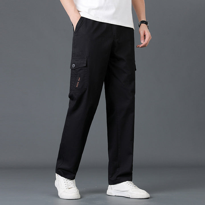 Herren Leichte Baumwoll‑Utility‑Cargohose mit elastischem Bund und geradem Bein Drune