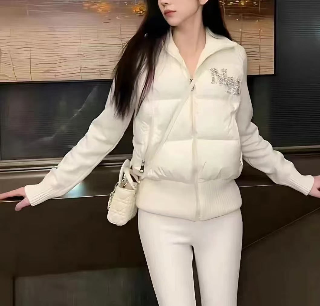 Damen Steppweste mit eleganten Strickärmeln Drune