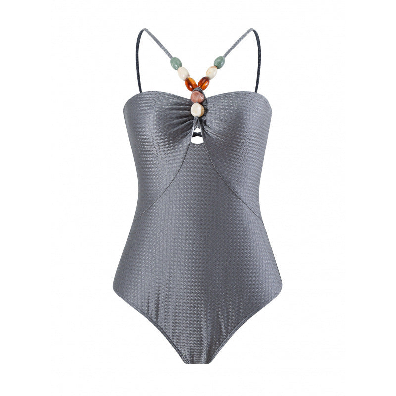 Damen Bandeau-Badeanzug mit asymmetrischem Rock Drune