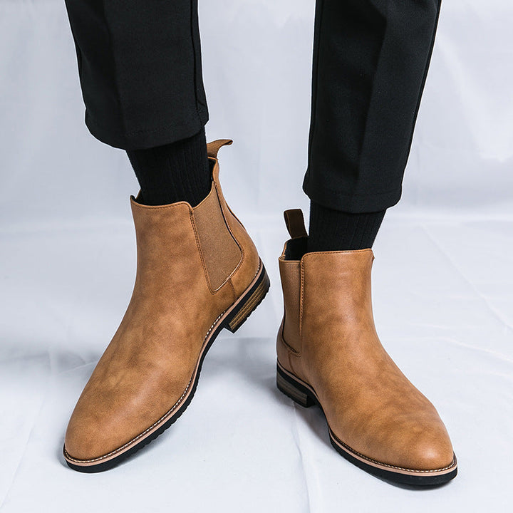 Damen Elegante Chelsea-Boots aus hochwertigem Kunstleder mit flexiblem Gummizug Drune