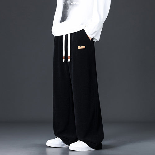 Herren Bequeme Weite Fleece-Hose