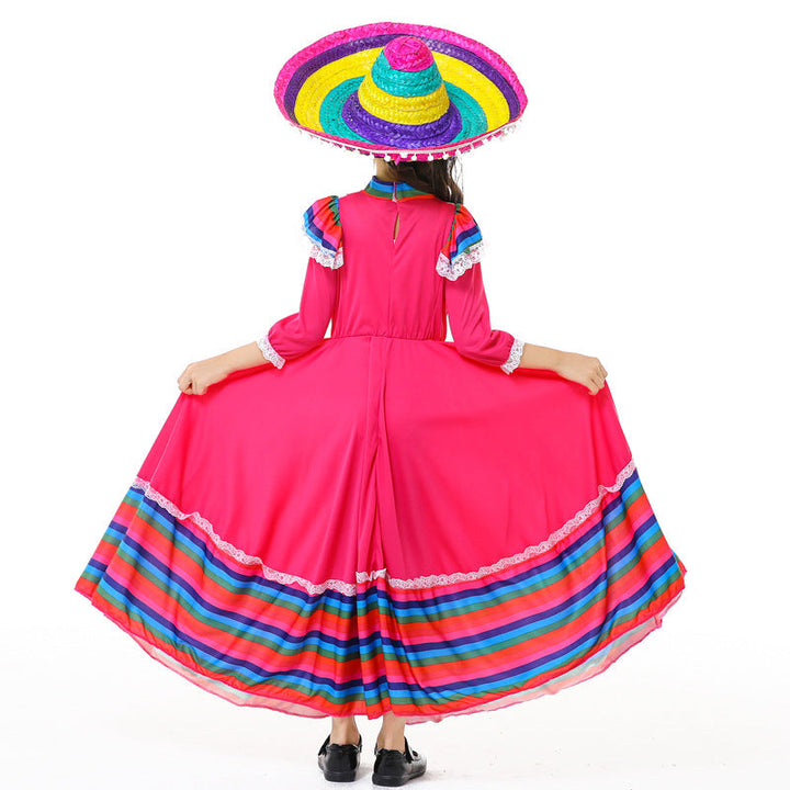 Mädchen Tracht Kleid mit buntem Saum Drune