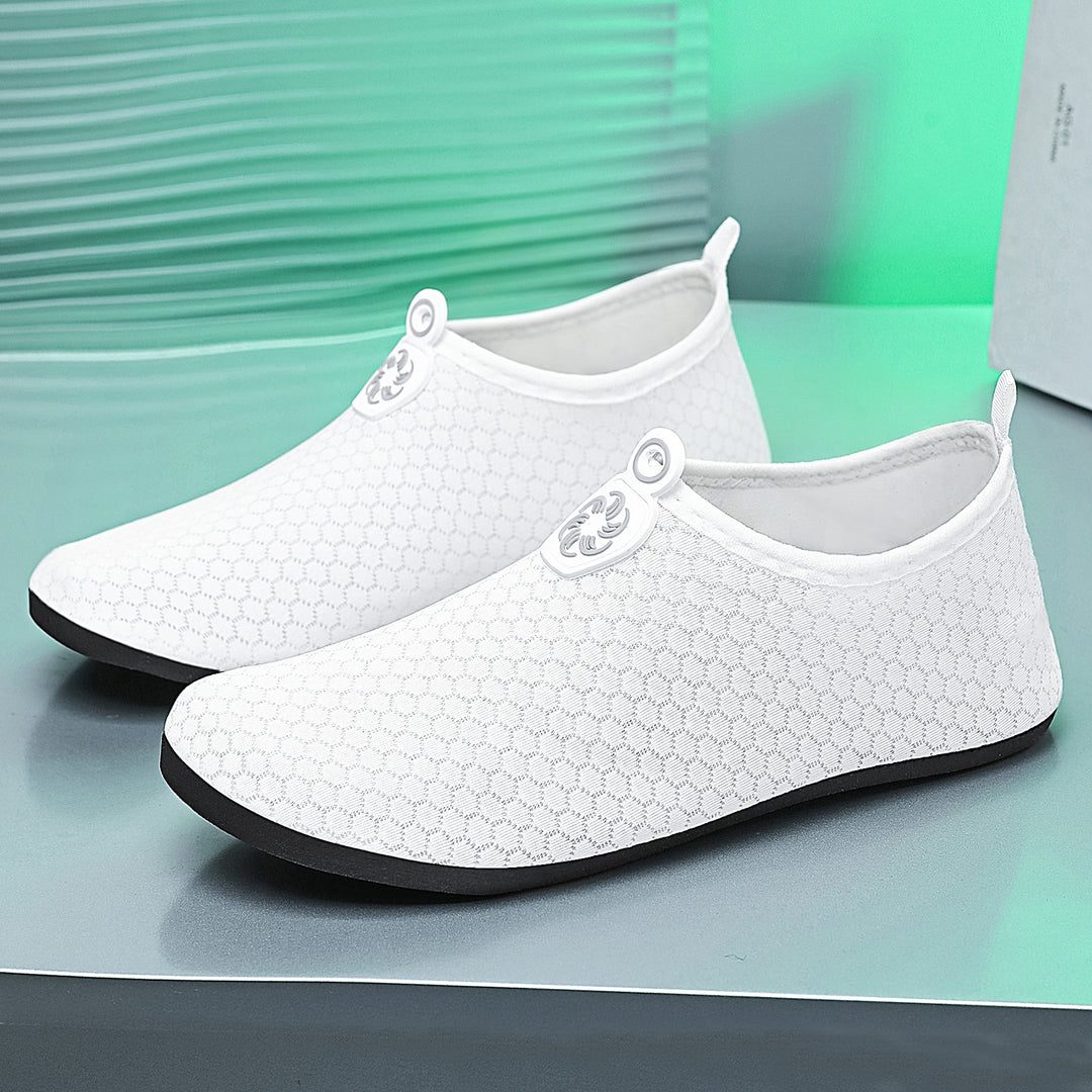 Damen nan leichter gestrickter Wasserschuh Slip-On mit nahtlosem Sockenschaft und rutschfester Gummisohle Drune