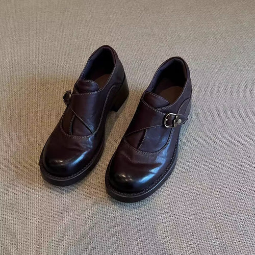 Damen Elegante Ballerinas mit dekorativer Schnalle Drune