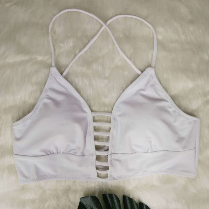 Damen Bikini-Set mit verspieltem Rüschendesign und hoch geschnittenen Höschen Drune