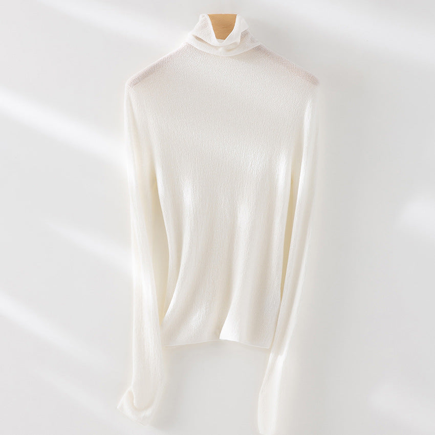 Damen Feiner ultraleichter Rollkragenpullover aus Stretch‑Feinstrick Drune