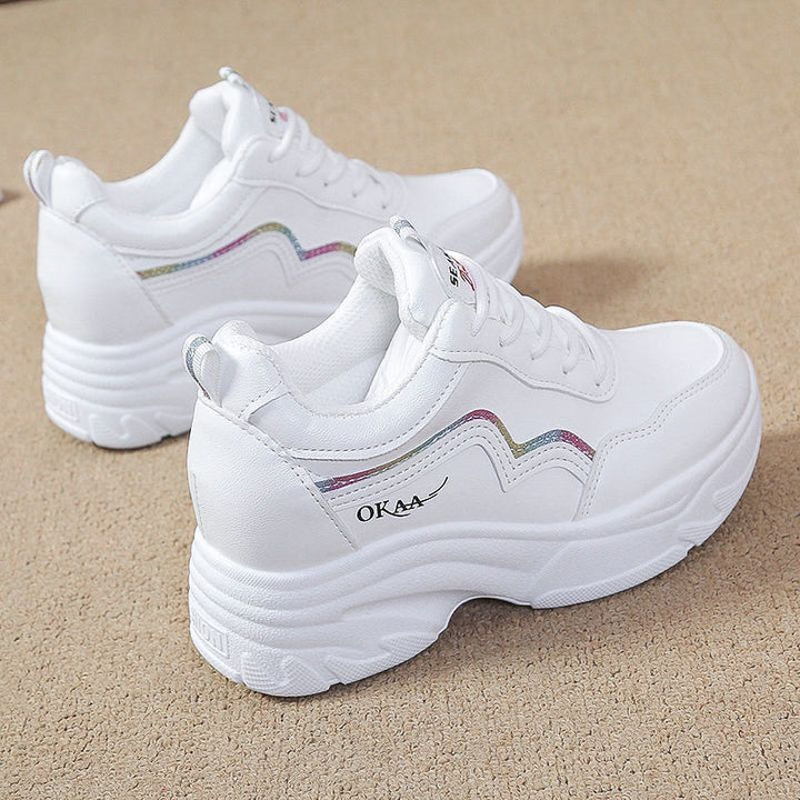 Damen Modische Chunky Sneakers mit ergonomischer Dämpfung und stabiler Sohle Drune