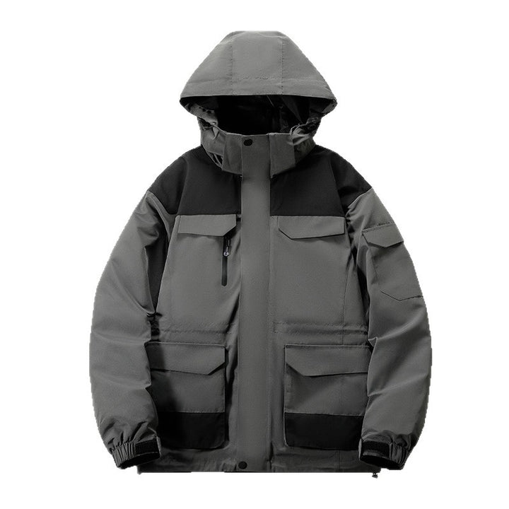 Damen Modische Funktionsjacke mit Hohem Kragen Drune