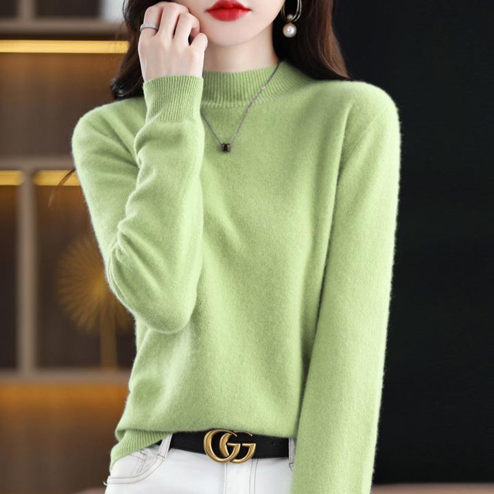 Damen Ultraleichter Mockneck-Feinstrickpullover in Kaschmir‑Optik Drune
