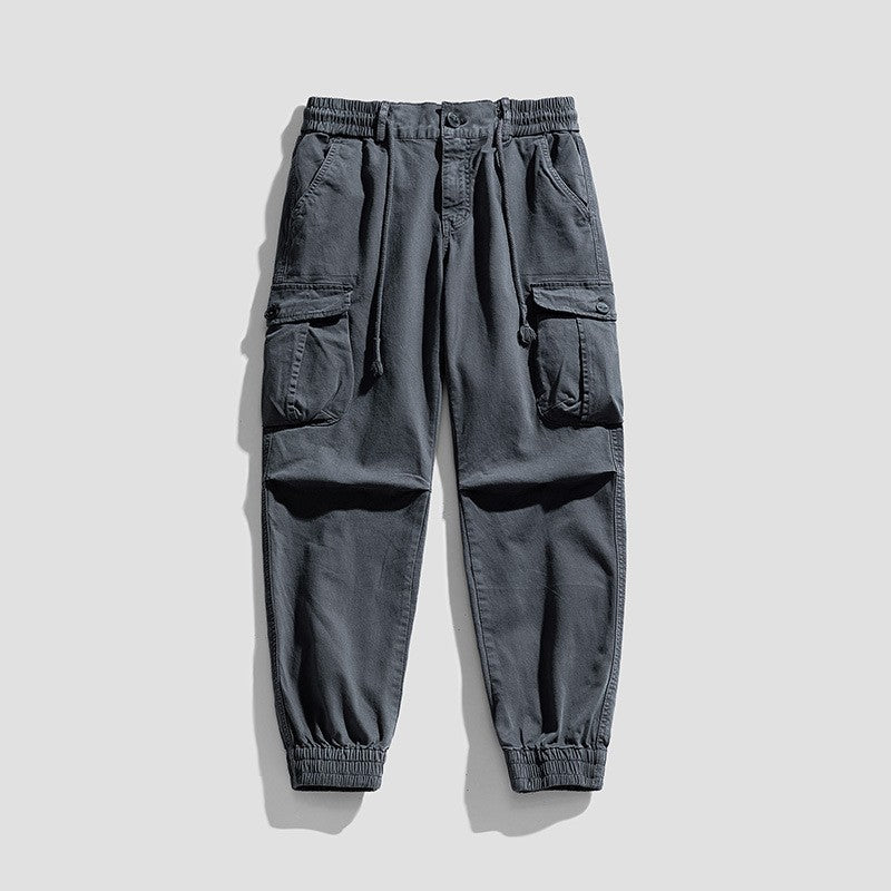 Herren Urbane Utility-Cargo-Jogger mit elastischem Komfortbund, Tunnelzug und Klapp‑Mehrfachtaschen Drune