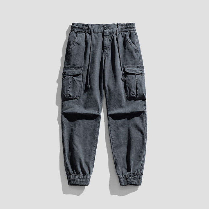 Herren Urbane Utility-Cargo-Jogger mit elastischem Komfortbund, Tunnelzug und Klapp‑Mehrfachtaschen Drune