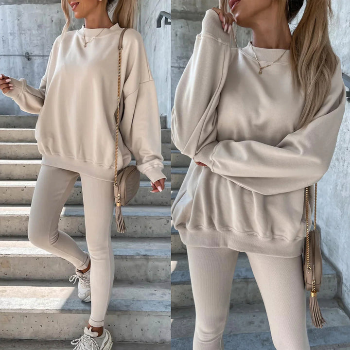 Damen lässiges Sweatshirt und Leggings-Set Drune