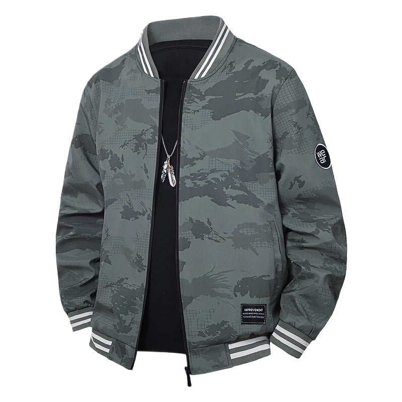 Herren Sportliche Bomberjacke mit kontrastierenden Details Drune