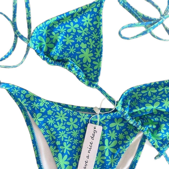 Damen Triangel-Bikini mit punktemuster Drune