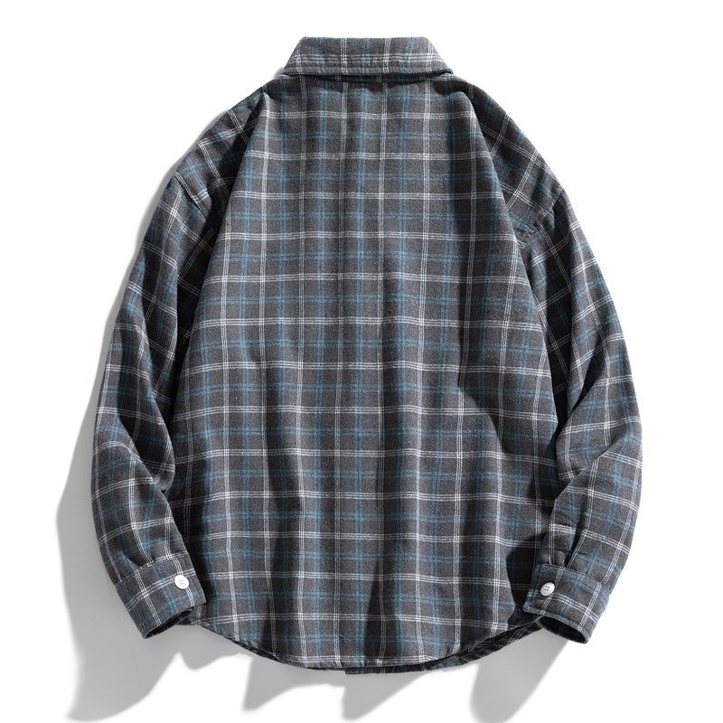 Damen Komfortable Flanellhemd Drune