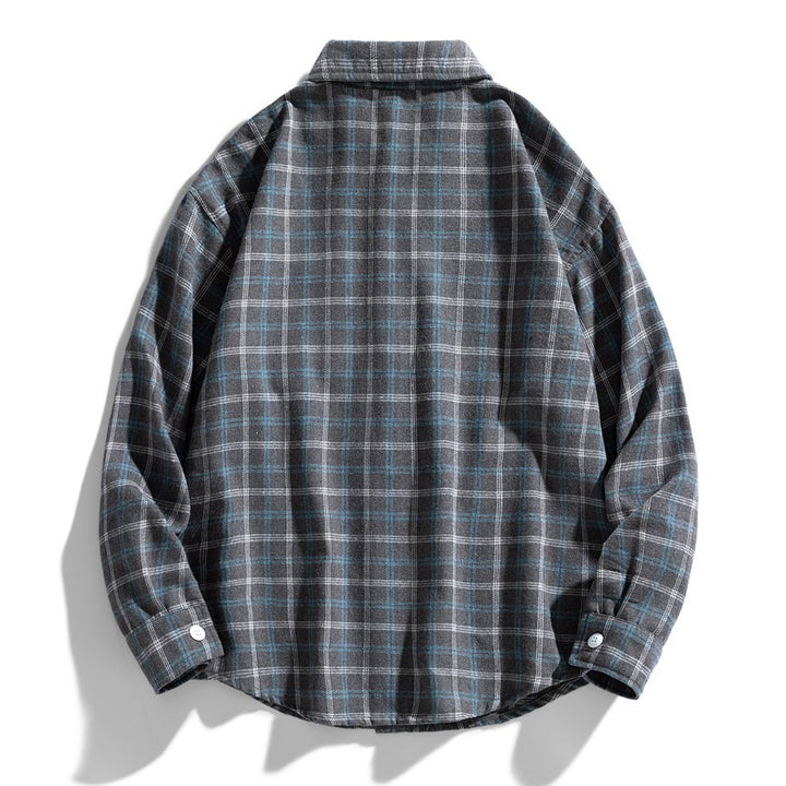Damen Komfortable Flanellhemd Drune