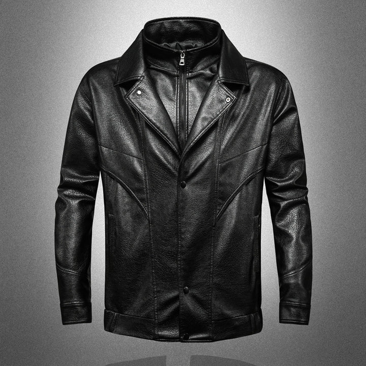 Herren Elegante und Hochwertige Kunstlederjacke Drune