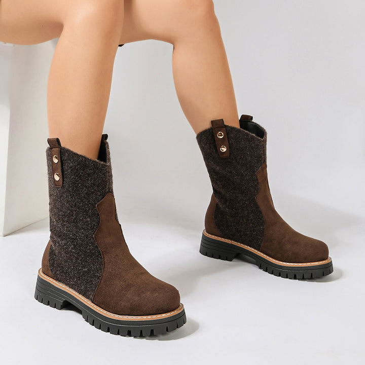 Damen Gemütliche Winterstiefel mit Fleece-Details Drune